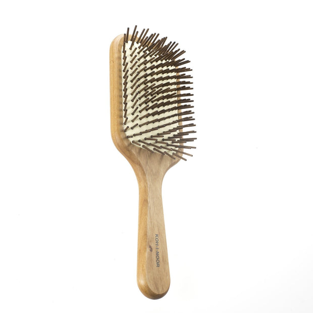 Koh-I-Noor Legno Pneumatic Paddle Brush with Hornbeam Wood Pins, 9.5" X 3.1"  (K668) - Boyd's Madison Avenue