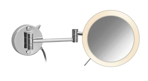 Wall Mounted, Round Extensible One Magnifying Face LED Mirror - Boyd's Madison Avenue