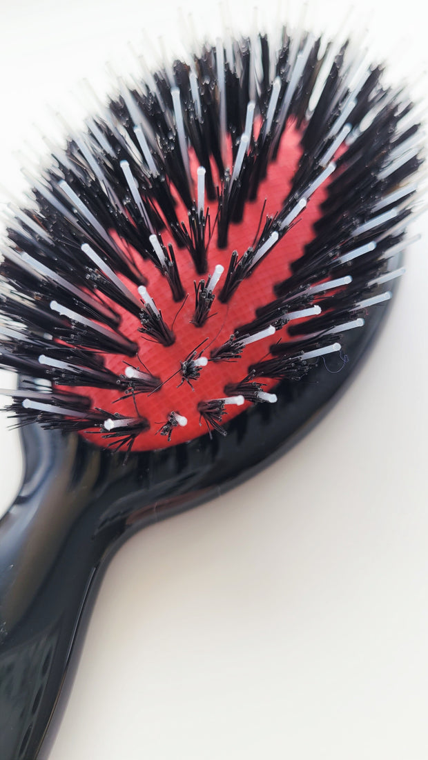 Janeke Mixed Bristle (Pure Boar and Nylon) Pneumatic Hairbrush for healthy, shiny hair- Small