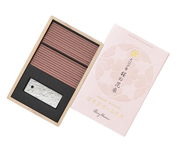 Oedo-Koh Cherry Blossom Japanese Incense in a light pink box