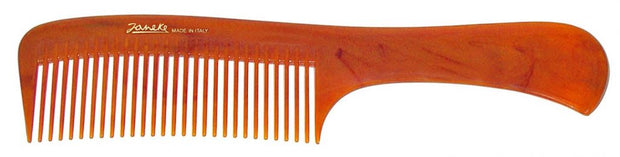 Janeke Tortoise Hair Comb with handle 8.6 inches long