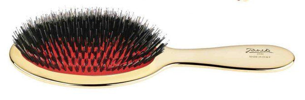 Janeke Pneumatic Mixed Bristle Brush with Nylon and Boar Bristles, Gold  AUSP22M - Boyd's Madison Avenue