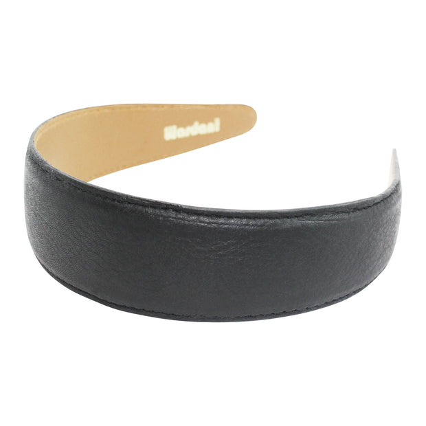 Wardani Grained Pebble Italian Leather Headband 1 1/2" Wide - Boyd's Madison Avenue