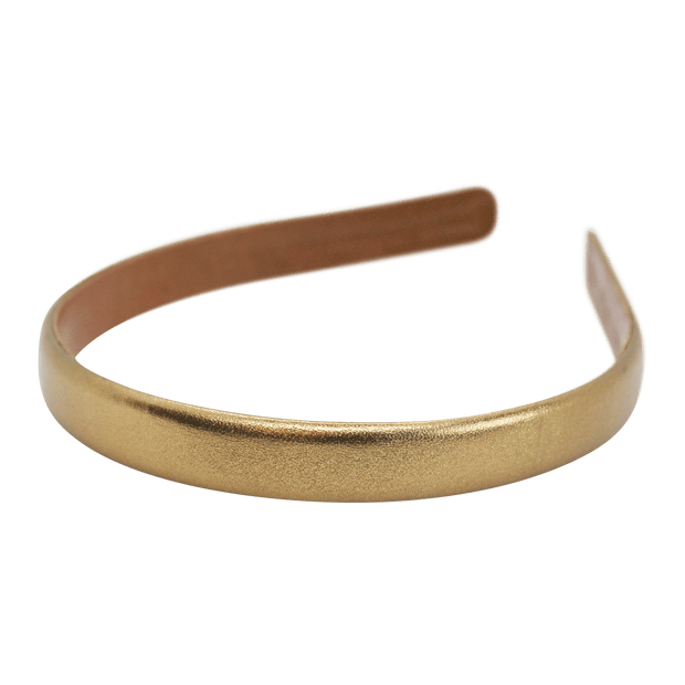 Wardani leather headband 5/8" metallic bronze