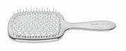 Janeke Chrome Rectangular Hairbrush, Blow Drying and Shampoo