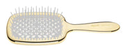 Janeke Golden Rectangular Hairbrush-For Detangling and Styling - Boyd's Madison Avenue
