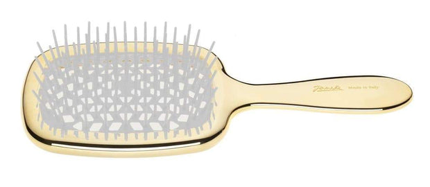 Janeke Golden Rectangular Hairbrush-For Detangling and Styling - Boyd's Madison Avenue