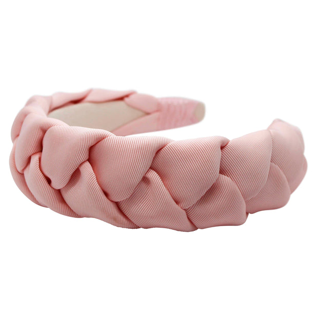 Anna Fashion braid headband grosgrain pink