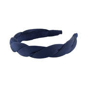 Anna Fashion twist grosgrain headband navy blue
